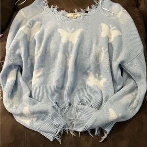 Butterfly very cute crop sweater